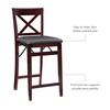 Linon Triena X Back Folding Counter Stool, Brown