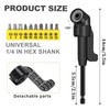 17Pcs Flexible Drill Bit Extension, Include 3Pcs Rotatable Socket Adapter