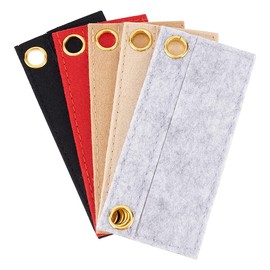 WADORN 5 Colors Felt Purse Organizer Insert, Small Handbag Organzier Insert Mini Envelope Bag Inner Pocket Pochette Insert Liner Bag with Eyelet Clutch Bag Conversion Kit for Women Wallet, 2.3x5 Inch