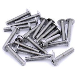 M3 (3mm x 20mm) Flanged TX Socket Button Machine Screw (Bolt) - Stainless Steel (A2) (Pack of 20)