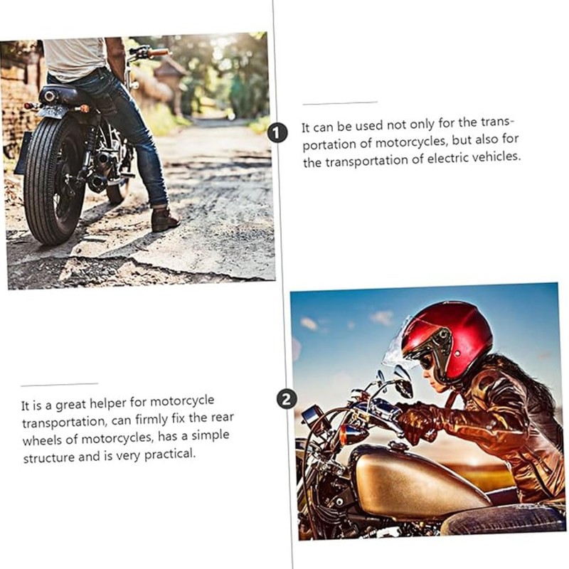 Universal Motorcycle Rear Wheel Tie-Down Strap in Black, Transportation Bundle
