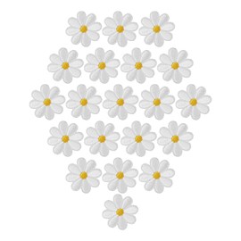 20pcs Daisy Flower Patch,Daisy Flower Embroidered Patches,Sew On Patches Daisy Flower Applique Patches Iron On Sewing On Flower Patches for Embroidery Repair DIY Crafts,T-Shirt Pants Bags Hat Jeans