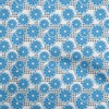 oneOone Velvet Medium Blue Fabric Fruits Pineapple Quilting Supplies Print