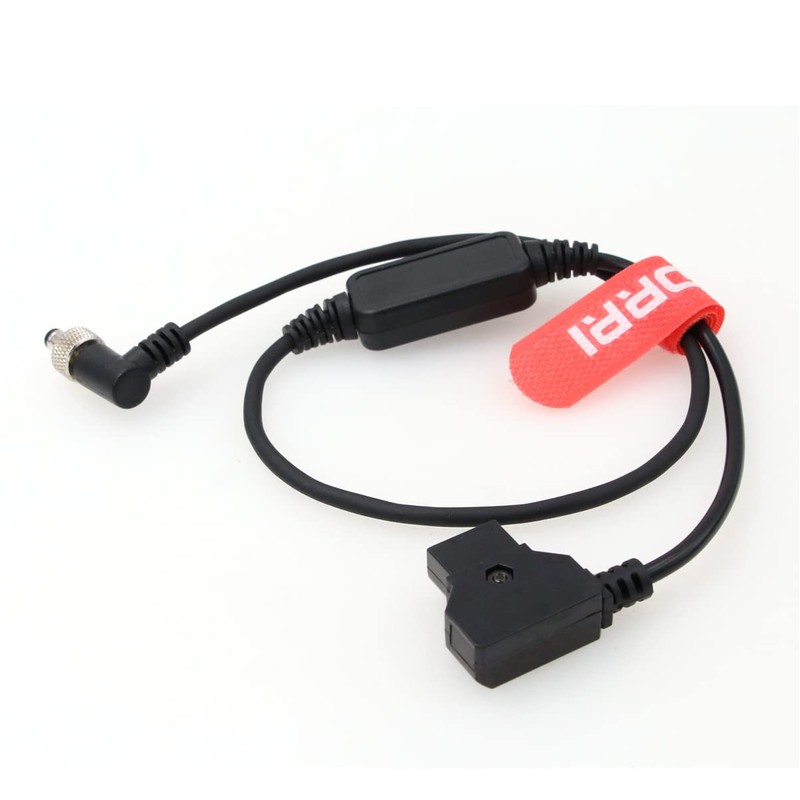 DRRI 12V Regulated D-Tap to Locking Right-Angle DC Cable for