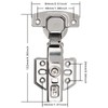 304 Stainless Steel Half Overlay Soft Frameless Soft Closing Hinges