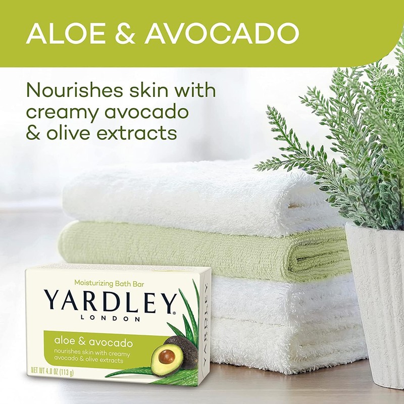 Yardley London Aloe and Avocado Naturally Moisturizing Bath Bar 4.0
