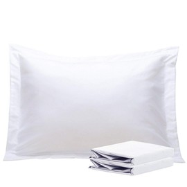 NTBAY Standard Pillow Shams - 2 Pack Brushed Microfiber 20x26 Sham Covers - Super Soft and Cozy, Wrinkle, Fade, Stain Resistant 20x26 Inches Oxford Pillowcases, White