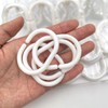 36Pcs Plastic Shower Curtain Rings White Shower Curtain Hooks for