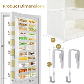 HOMELUX THEORY UPGRADED 6 Tiers Over The Door Organizer Hanging - 100D EXTRA THICK & 50lbs HUGE CAPACITY, 12 Side Mesh Pockets Over The Door Shoe Organizer, Hanging Closet Organizer (Baby Pink, XL)