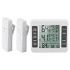 Refrigerator Thermometer, Wireless Digital Fridge Thermometer with Audible Alarm and