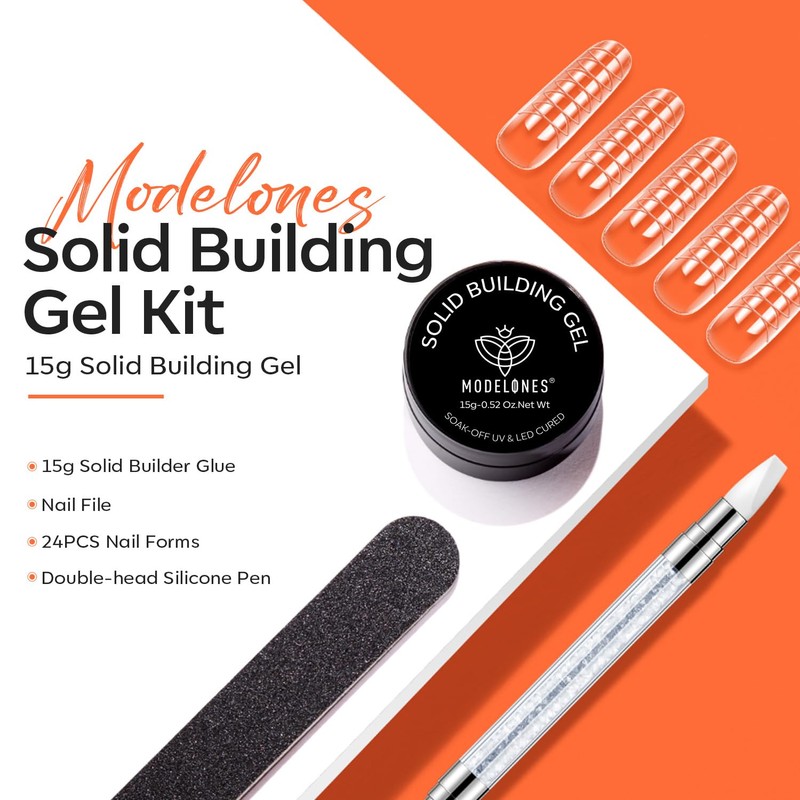 MODELONES Solid Builder Gel, 3D Sculpture Nail Gel, 15 g
