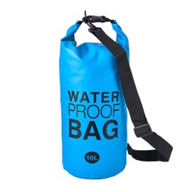 lydnkim Waterproof Dry Bag – PVC Roll-Top Dry Sack (2L–30L) for Kayaking, Boating, Rafting, Camping & Water Sports – Keeps Gear Safe & Dry (Blue, 10L - Single Strap)