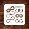 Infinity Stencil, 4.5 x 4.5 pulgadas, 6 símbolos de infinito