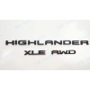 Toyota OEM 3PC Gloss Black Rear HIGHLANDER XLE AWD Letter