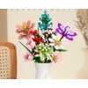 YICHENZHAOXING Mini Bricks Artificial Flower Bouquet Building Sets，DIY Simulation Plant