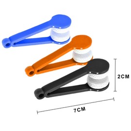 DHWEKU 15 Stücke Brillenreinigungsbürste Reinigungsbürste Mini-Gläser Weiche Bürsten-Reinigungs-Clip Tragbares Brillenwischwerkzeug Brillenreiniger für Brille Sonnenbrille 5 Farben (15 Stücke)