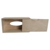 Cube Wooden Tissue Box with Sliding Bottom | 14.5 x