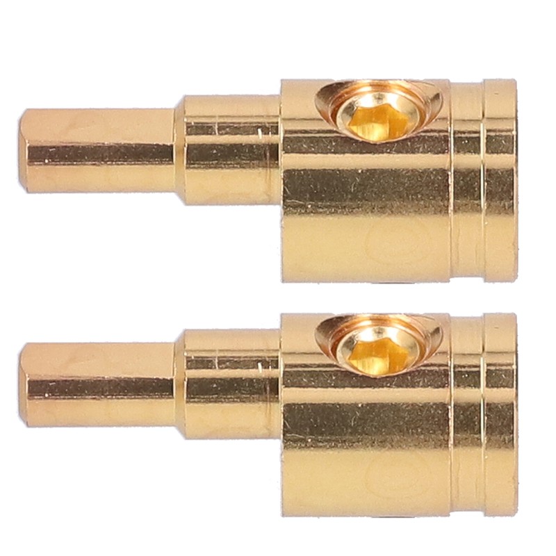 2pcs 0GA Wire Reducer Terminal Connector Pure Copper Gold Plated