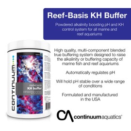 Continuum Aquatics Reef Basis KH Buffer - Professional Alkalinity Boosting pH and KH Control System for Marine and Reef Fish Aquariums