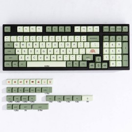 mintcaps Matcha Green PBT - Juego de teclas de 124 teclas, perfil XDA, lindas teclas, teclado de sublimación de tinte, para 60%, 65%, 70%, 75%, 100% Cherry Gateron MX