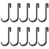 ITROLLE 10PCS Black Heavy Duty Hooks Pot Rack Hooks Wire