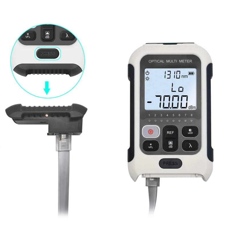 Fiber Optic Power Meter, Portable, Multifunctional, High Precision Optical Tester