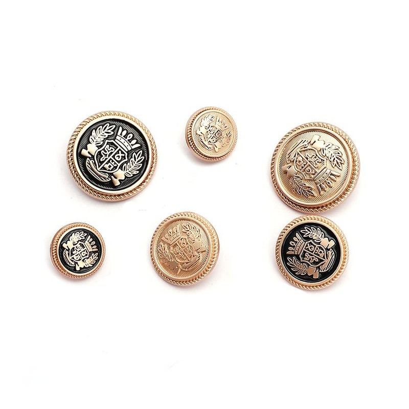 YFFSFDC Blazer Buttons 16-Piece Set Diameter 15mm/20mm/25mm Metal Buttons Replacement