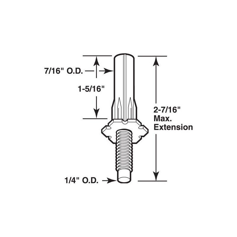 Prime-Line Products N 6707 Bi-Fold Door Bottom Pivot, Adjustable