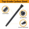 YaaYii M7 x 60mm Confirmat Screws Black 100 PCs, Hex