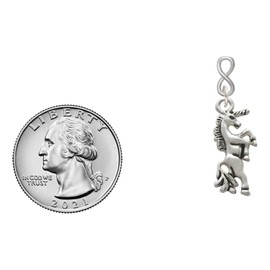 Delight Jewelry Silvertone Unicorn Silvertone Infinity Post Earrings