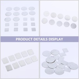 Pegatinas Metálicas Adhesivas para Paleta de Maquillaje, Hierro, 40pcs, para Polvos Compactos y Polvos para Cejas, para Mezcla de Cremas