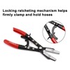 CASOMAN 3PC Hose Pincher Pliers Set, Locking Ratcheting Pliers for