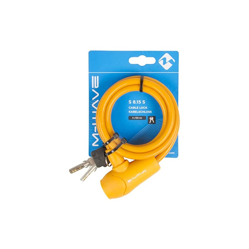 M Wave Unisex's S 8.15 S Spiral Cable Lock, Orange