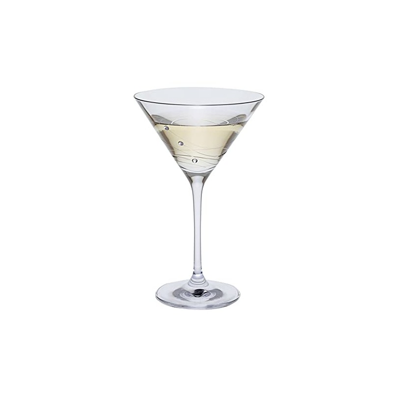 Dartington Crystal Glitz Single Martini Glass - Gift Boxed, Transparent,