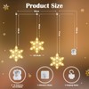 Quntis 34" Christmas Snowflakes Window Lights Battery Operated, 3 Pack