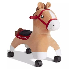 Radioflyer$ Kids Rolling Pony Plush Caster Ride-on Little Horse Girls Boys Toddler Play Ride