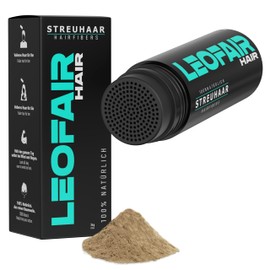 Leofair Hair Thickening - 100% Natural - Scattered Hair for Full and Thick Hair in Seconds Premium Hairdressing Quality - 28 g - Perfect Look for Men and Women (Light Brown)