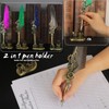 MPRINCE Feather Pen ink Set,Calligraphy Pen Set,Includes Quill Pen,2 Bottles
