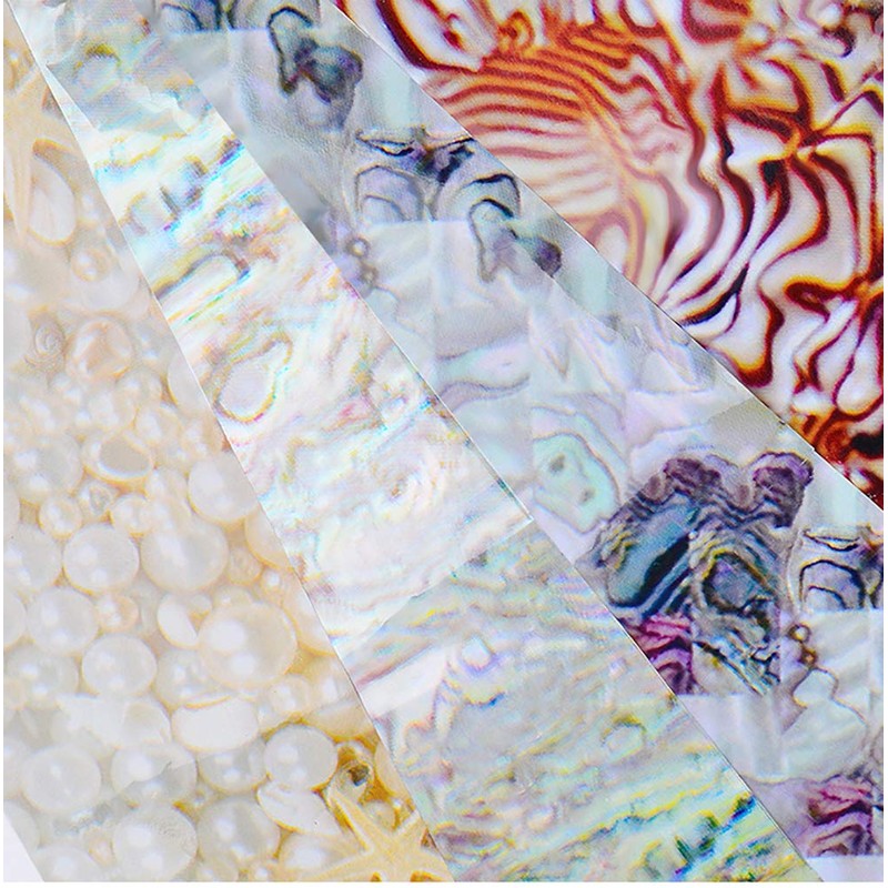 Minejin Nail Art Diy Sticker Tip 3D Marble Pattern Design