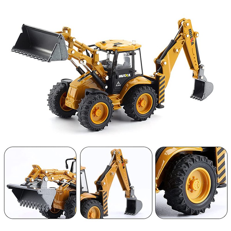fisca Die-cast excavator backhoe loader front loader truck 1/50 metal