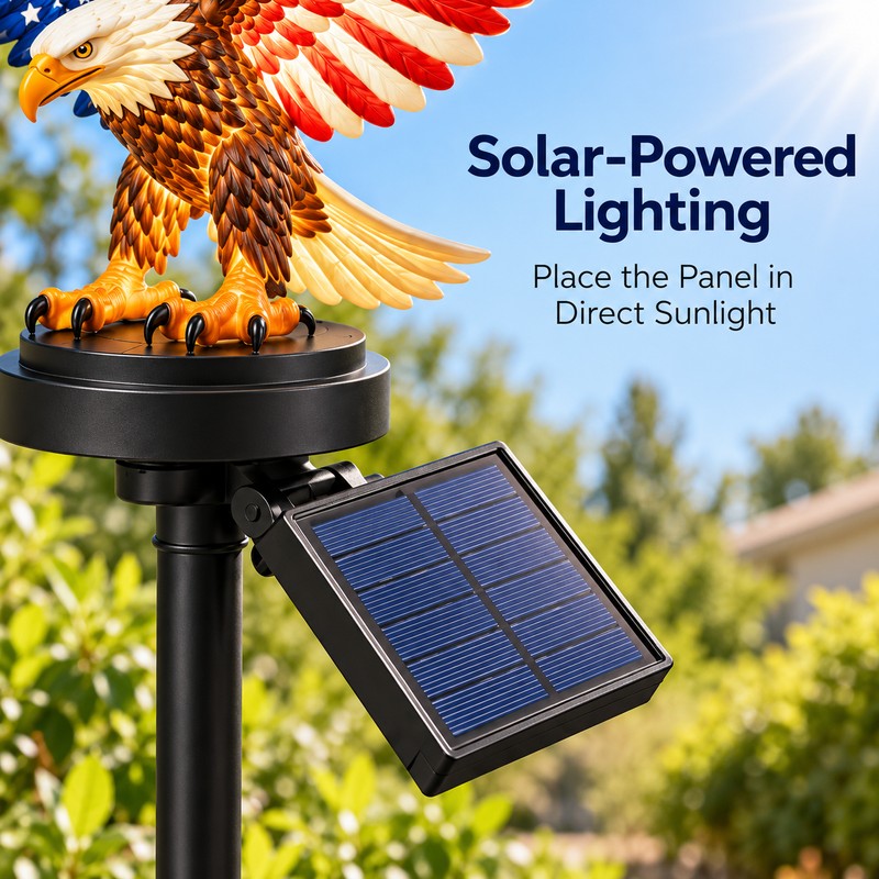 Solar Eagle Garden Stake Light – Patriotic LED Outdoor Decoration