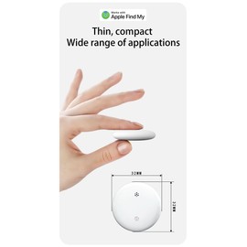 Key Finders,Wireless Tag Works with Apple Find My (iOS only),Item Finder forPets,Keys,Wallet,Bag,Luggages and More, Global Smart Tracker, Privacy Protection,IP67 Waterproof (White)