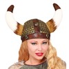 Widmann 09169 Viking Helmet with Horns and Fur, Nordman, Robber,