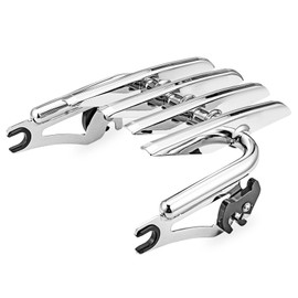 Mofun Chrome Luggage Rack Stealth Style Detachable Compatible with 2009-2023 Harley Touring Road King Electra Glide Road Glide Street Glide