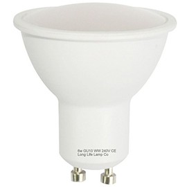 Long Life Lamp Company 6W GU10 LED Cool White Colour 50w Replacement