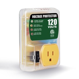 PLUGTUL Refrigerator Surge Protector, Voltage Regulator for Refrigerator, TV, PC, Home Appliance, Adjustable Voltage Protector, 1800W 120V 15A, ETL Listed