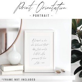 Blessed is She Who Believed that the Lord Would Fulfill His Promises to Her. -Luke 1:45 Print, UNFRAMED