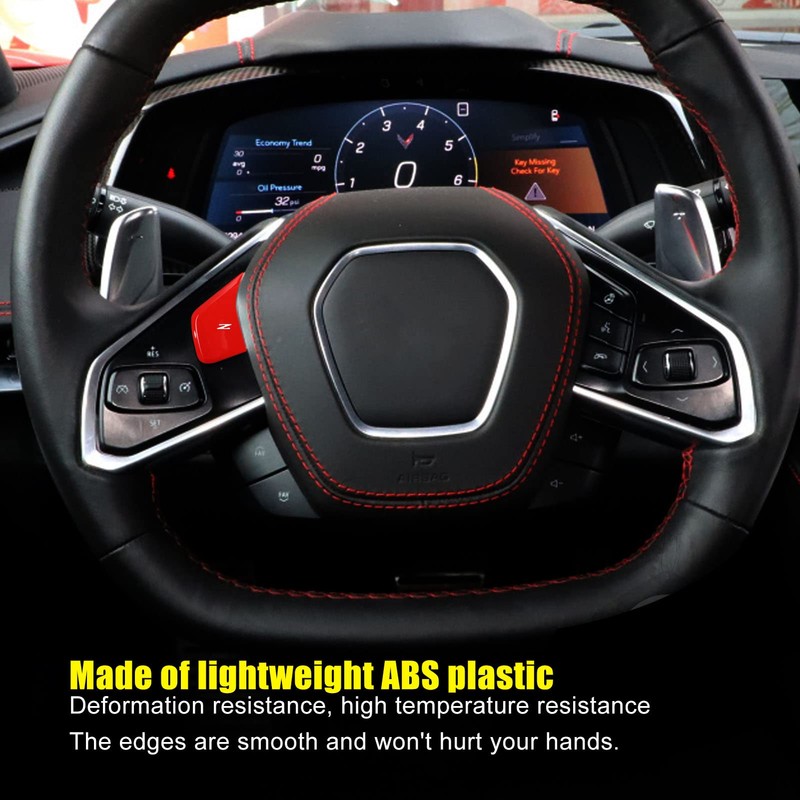 Steering Wheel Z Button Cover Trim Sticker Replacement for Corvette