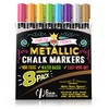 CHALKY CROWN Metallic Liquid Chalk Markers for Blackboard - Drawing