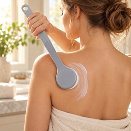 Long Handle Back Lotion Applicator – 11.2 Inch Sponge Lotion and Sunscreen Applicator for Hard-to-Reach Areas